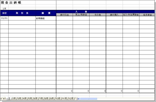 Excelでマスターする ビジネステンプレート 作成の極意 現金出納帳